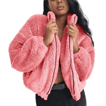 Feitong 2020 Autumn Winter Warm Soft Womens Ladies Warm Faux Fur Coat Jacket Winter Solid Zipper Parka Outerwear